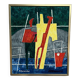 Original Swedish Oil on Canvas – “Abstract Composition” by M. Hulander