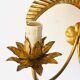 Golden palm leaf sconce