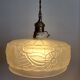 Lampe de plafond Art nouveau en persglas forgé avec décor floral, Frankrijk