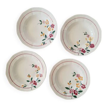 Service of 4 Deep Plates Sarreguemines / Bitche
