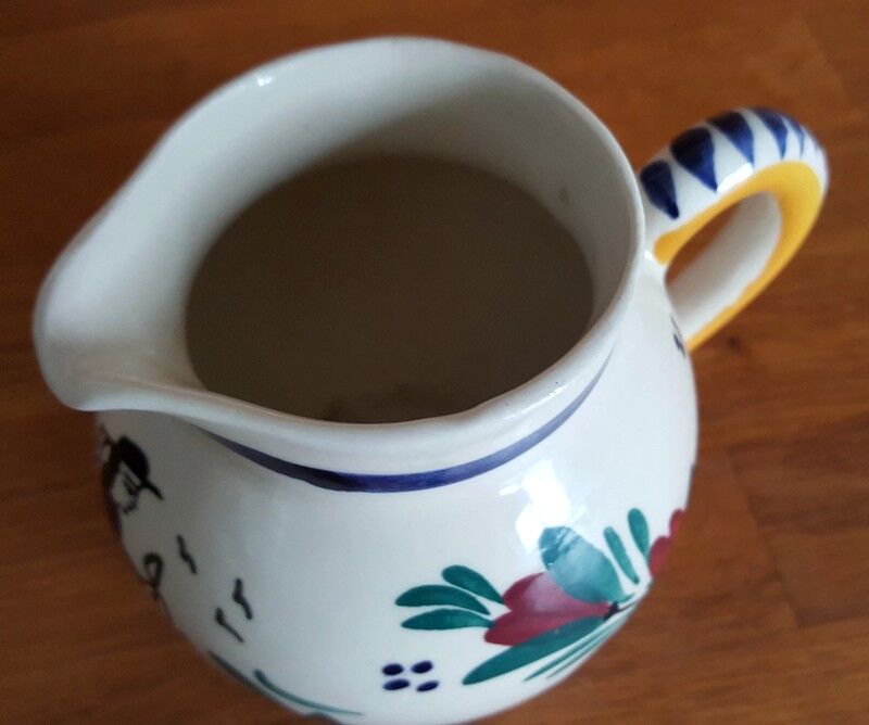 Creamer old milk pot HB Quimper