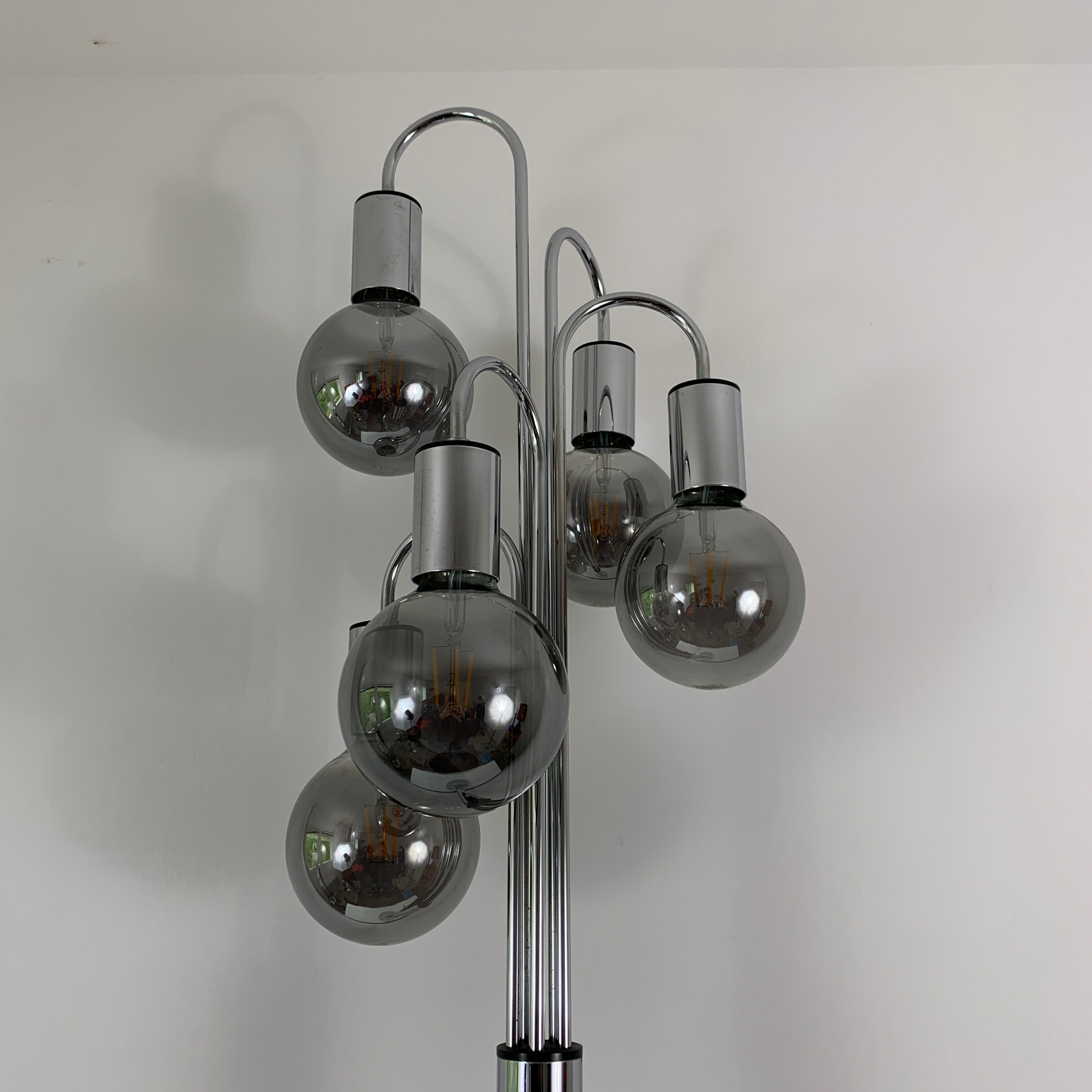 Chrome lamp 5 vintage lights