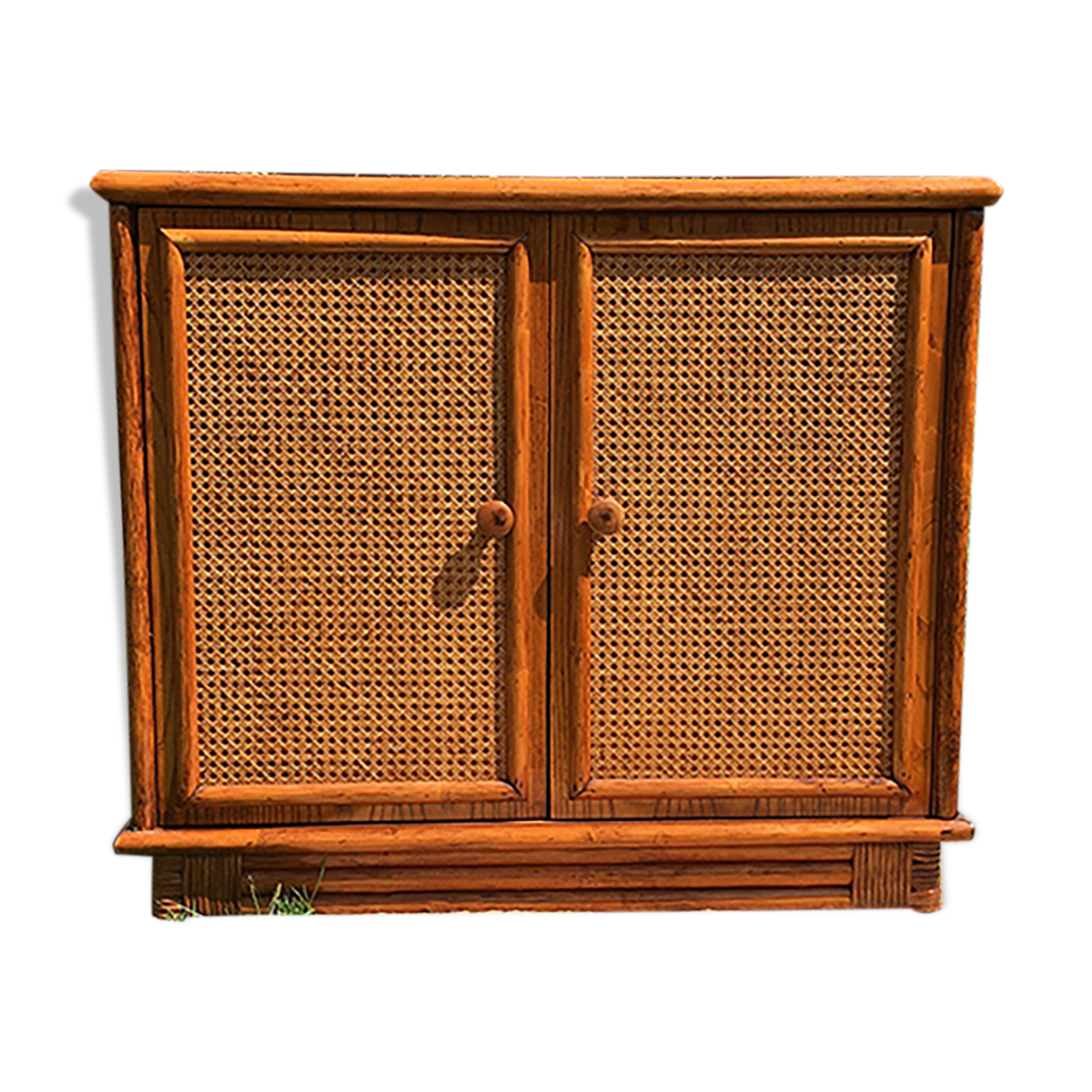 Buffet vintage bois & cannage