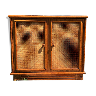Vintage wood & cannage buffet