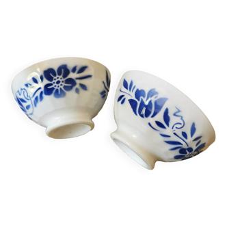 Small old blue bowls