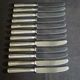 Set of 12 dessert knives stainless blades Adrien Bergeon goldsmith