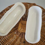 Comb holder with lid or bonbonnière - louis xv – reverbere collection – faience lunéville