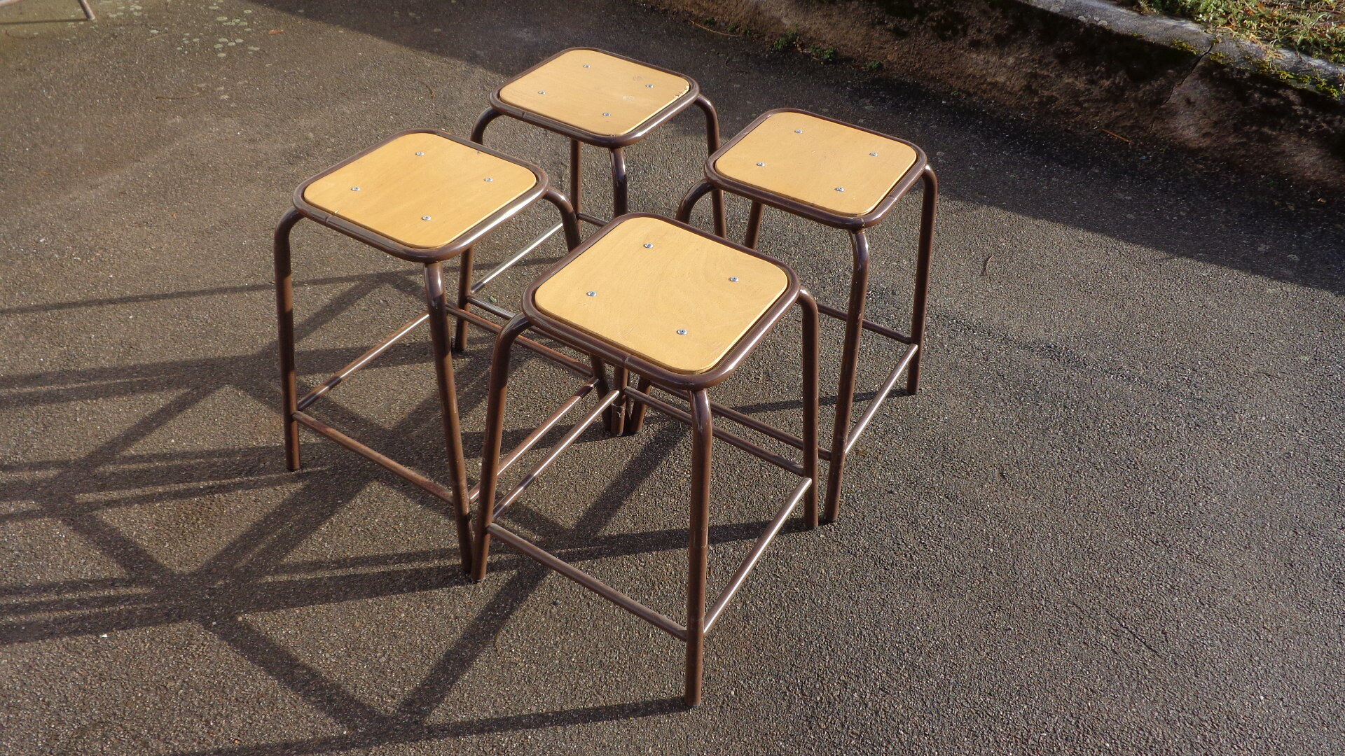 4 high industrial stools