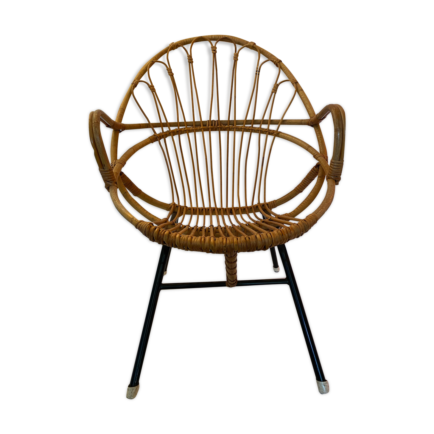 Vintage rattan chair from Rohe Noordwolde