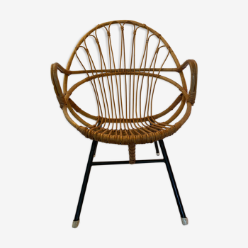 Vintage rattan chair from Rohe Noordwolde