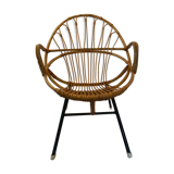 Vintage rattan chair from Rohe Noordwolde