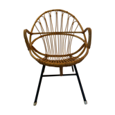 Vintage rattan chair from Rohe Noordwolde