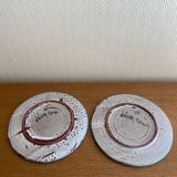 Service en ceramique vallauris 60s decor chardons