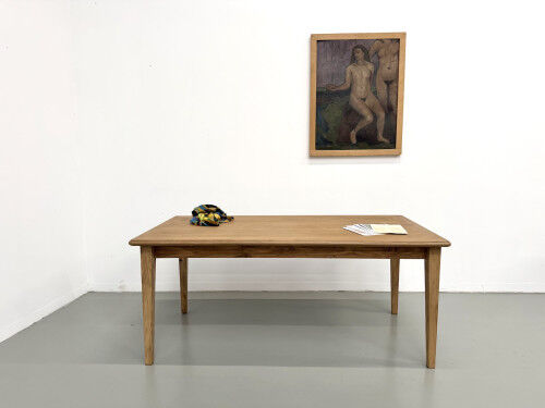 Campaign table in oak and pine, 1970s