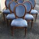 6 chaises à  médaillon Louis XVI