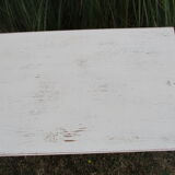 Side table 1900s restyled patinated gray