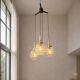 Mid Century Modern glass cascading chandelier