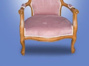 Pink wooden armchair