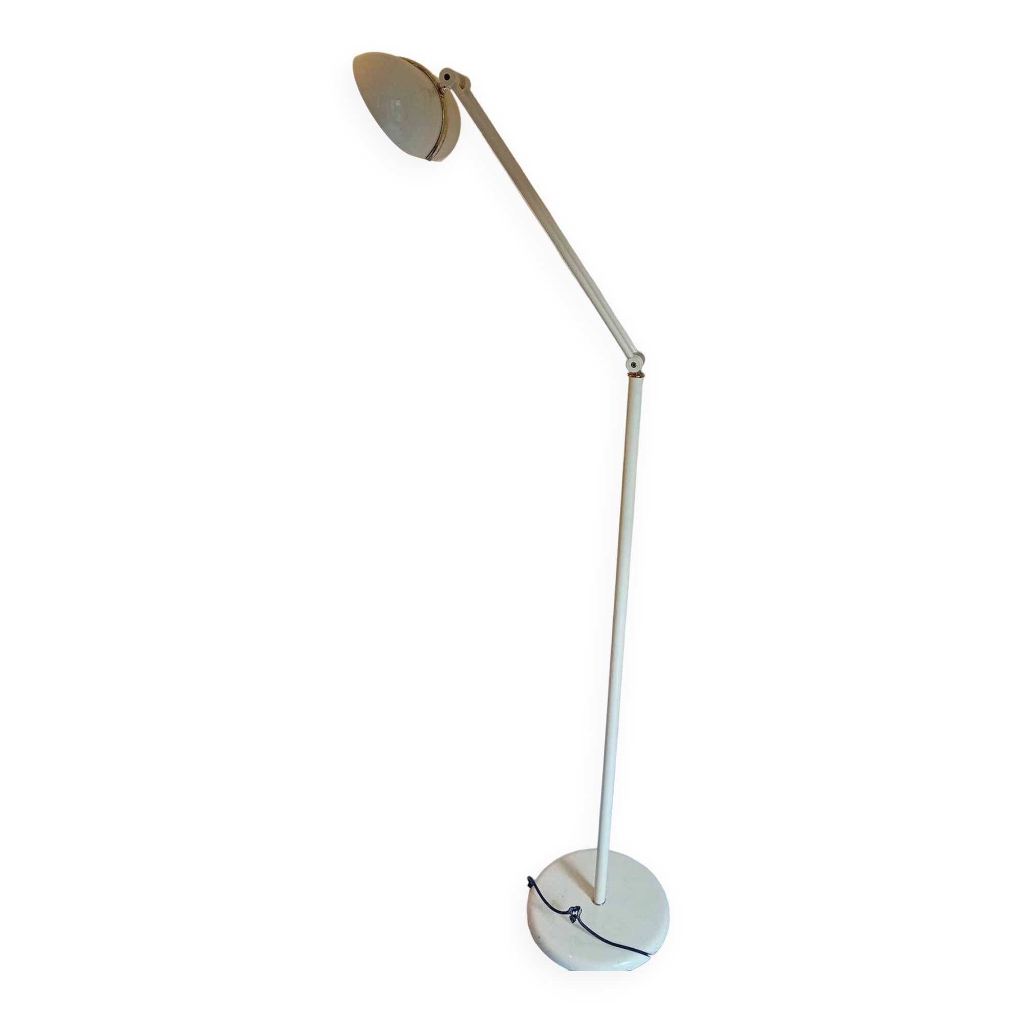 Italian floor lamp from the 70s, “Fresh Butter” color, “Made In Italy” label.