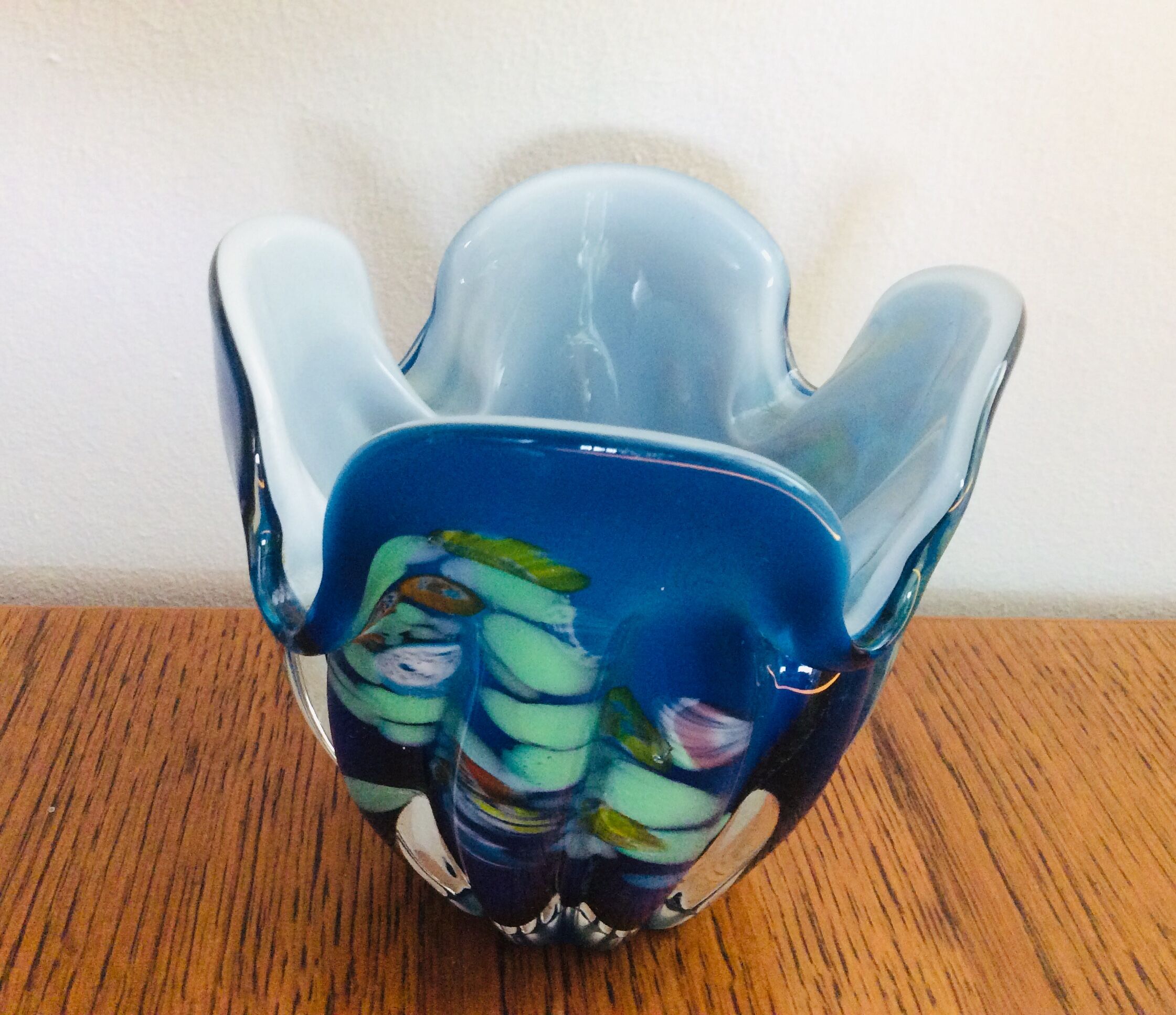 Murano handkerchief vase from the 70s