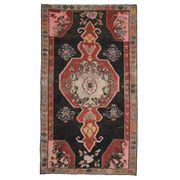 1970s Vintage Turkish Hand-Knotted Wool Cotton Brown Area Rug 234x417