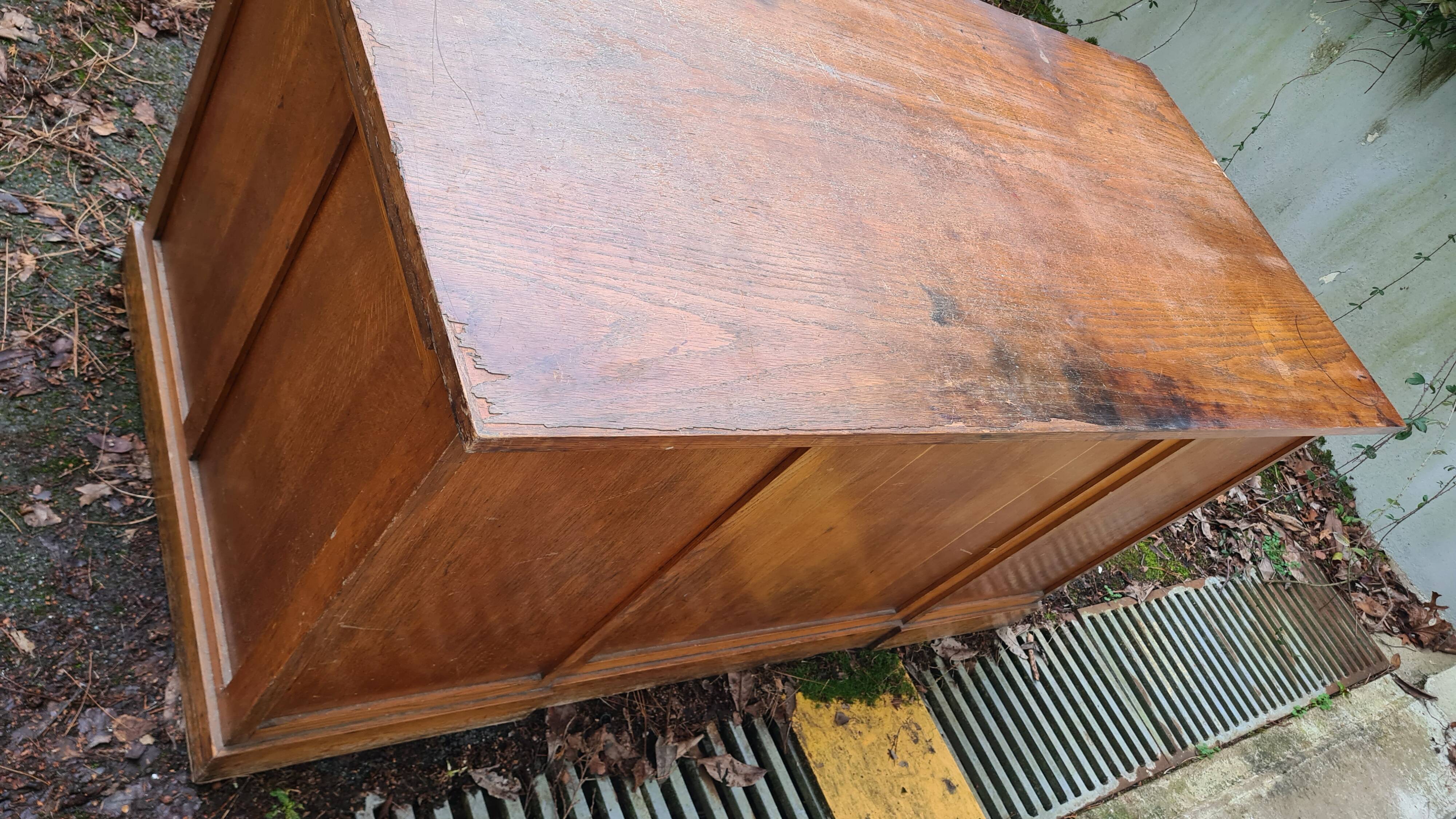 Old solid wood desk