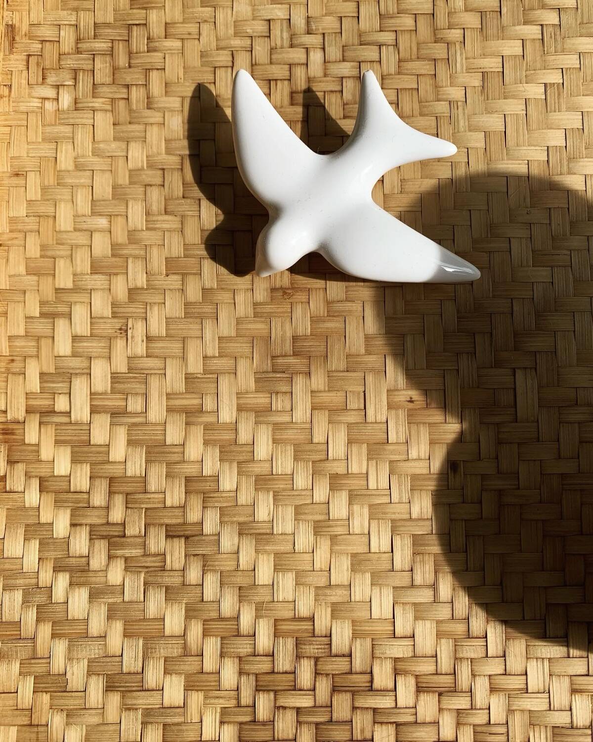 Vintage bamboo and rattan tray