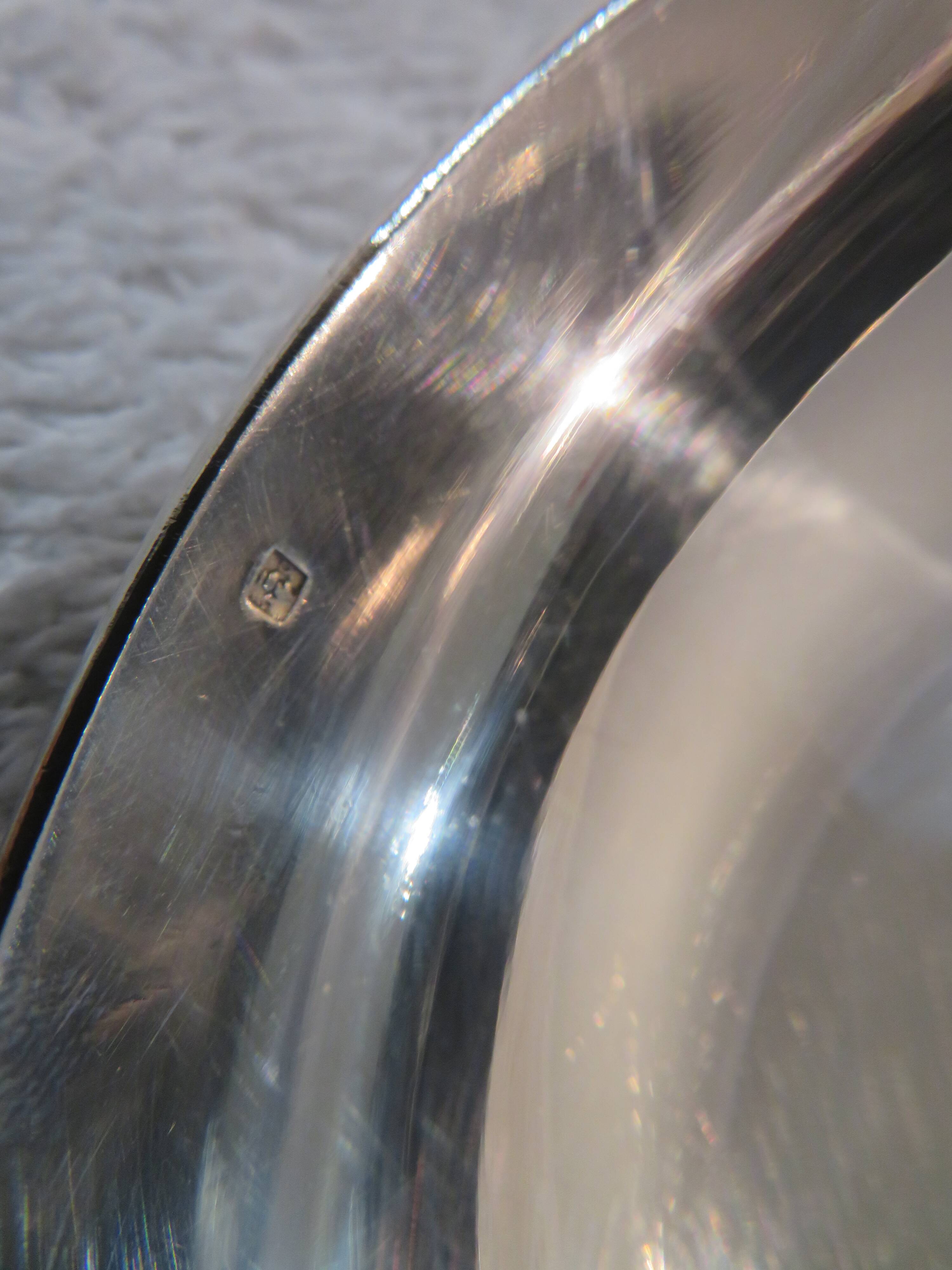 Christofle Boreal silver plated soup ladle, engraved AP 32.4cm