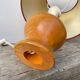 Turned wood lamp