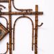 Porte-manteau mural colonial hollandais en bambou véritable des années 1930