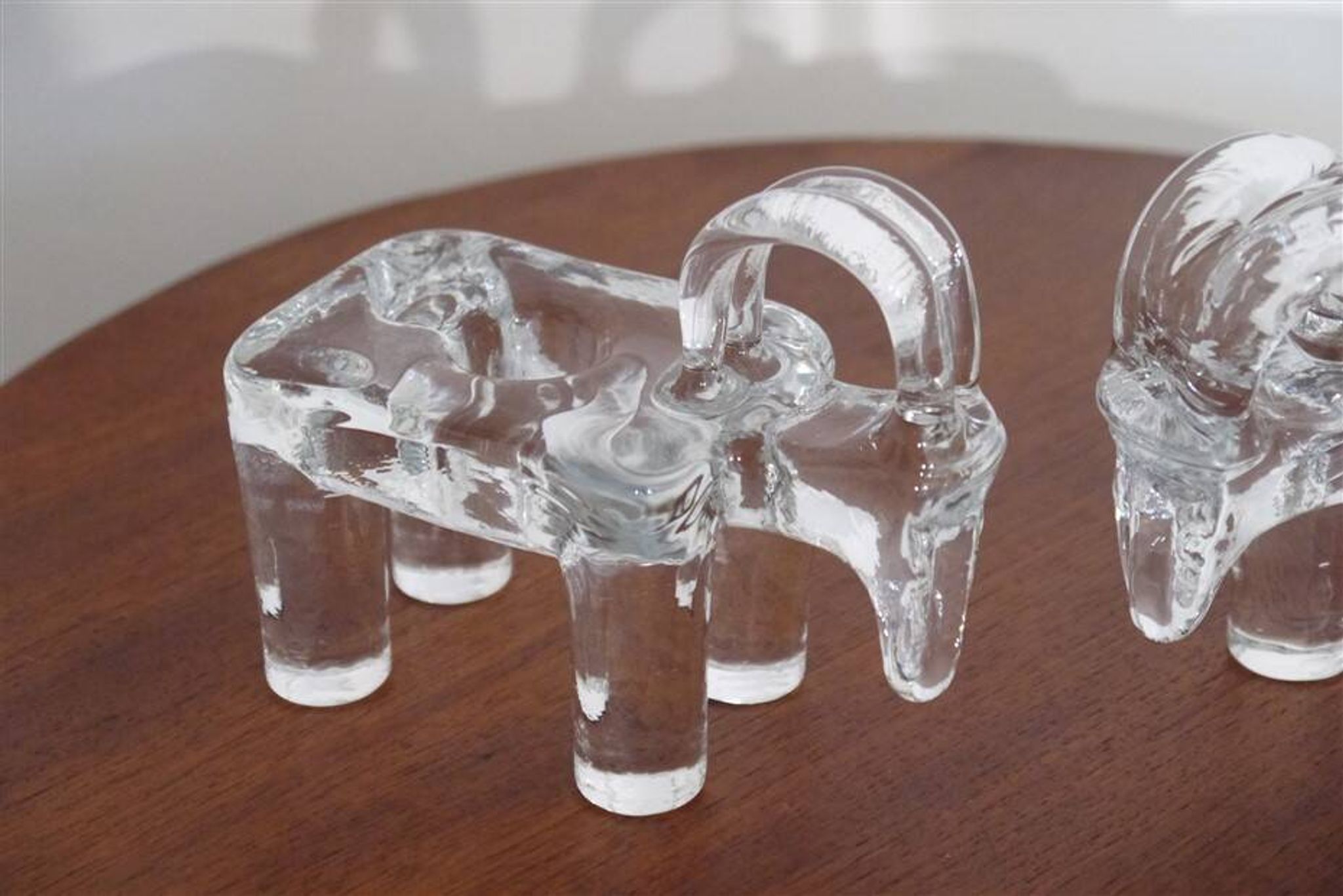 Scandinavian glass candlesticks by Bertil Valien 1960