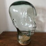 Vintage glass head jar