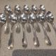 11 silver-plated teaspoons by Christofle, Cluny pattern, striped