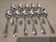 11 silver-plated teaspoons by Christofle, Cluny pattern, striped
