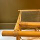 Trolley / Rolling cart in rattan and glass, 1960s