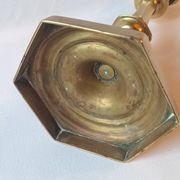 Antique bronze candlestick, 19th century, torch holder, candelabrum.