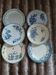 6 antique flat plates in ironstone