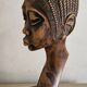Bust of an African woman in precious wood
