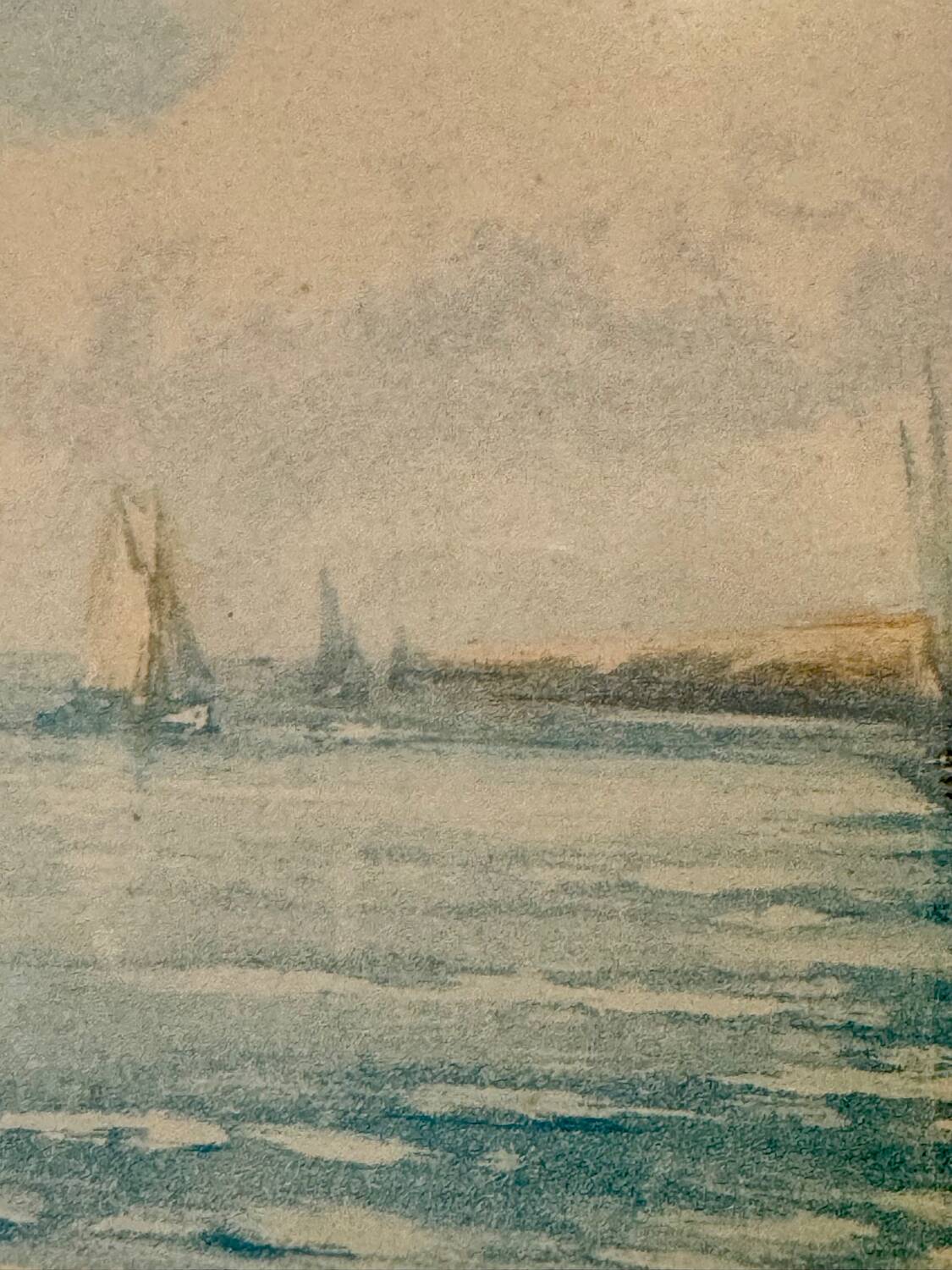 Old painting, Marine, signed and dated 1900