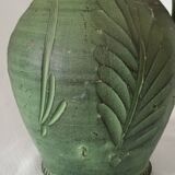 Pichet, vase, céramique verte vintage