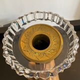 Baccarat crystal candle holder and copper