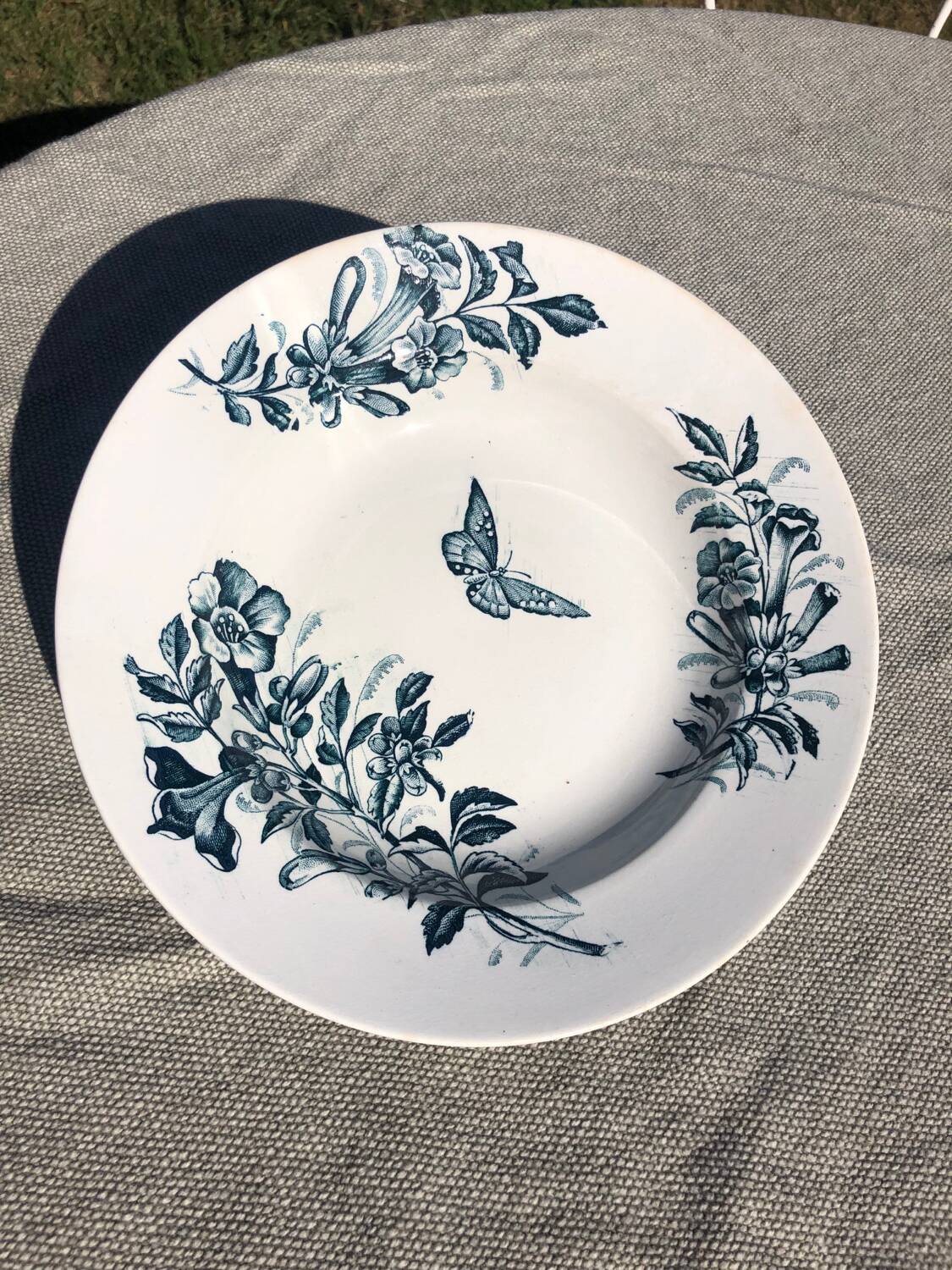 6 Badonviller soup plates Jasmin model