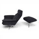 Kaufeld Siesta 62 lounge chair with ottoman by Jacques Brule, 1960