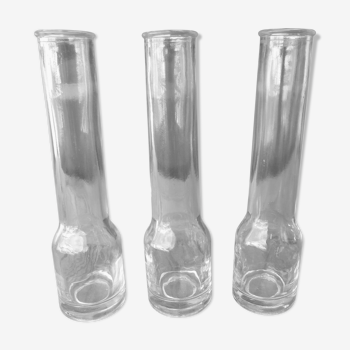 3 soliflores en verre minimalistes