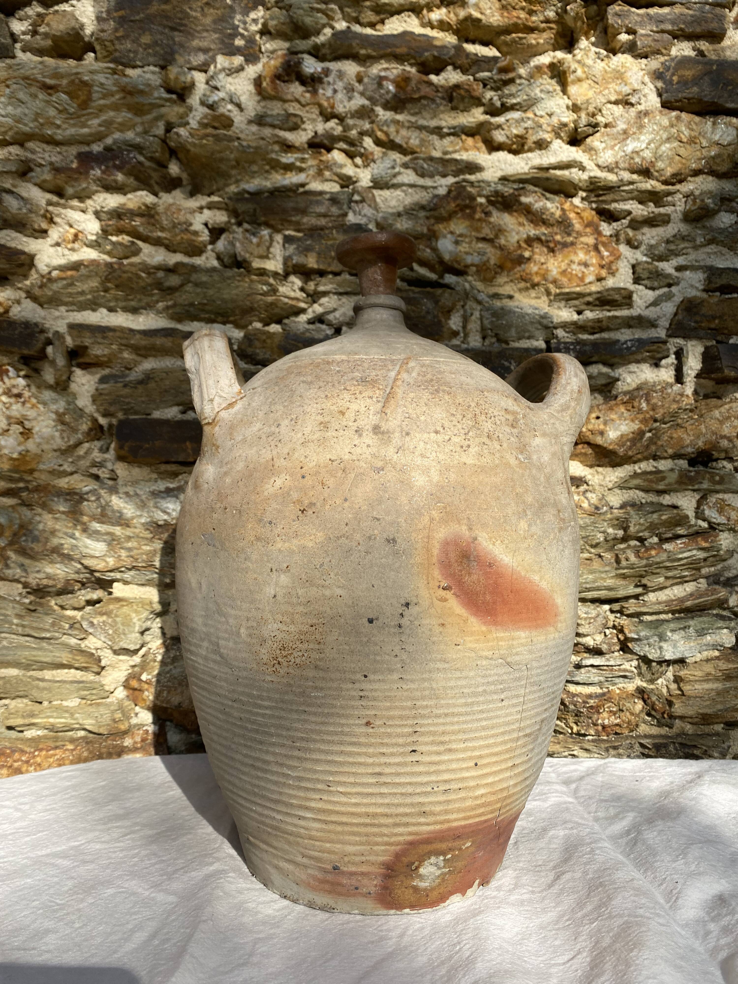 Old terracotta jar