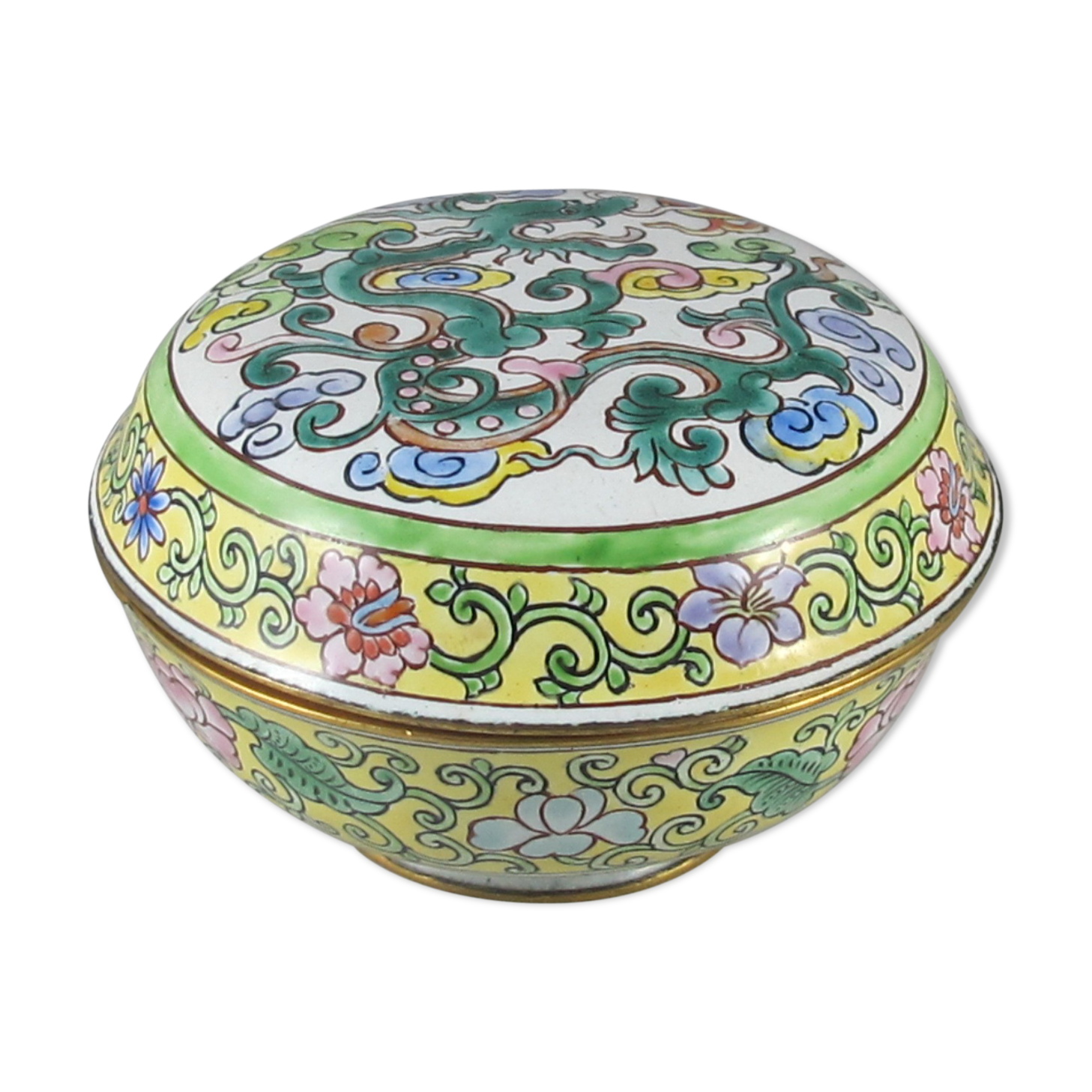 Chinese enamelled bronze box