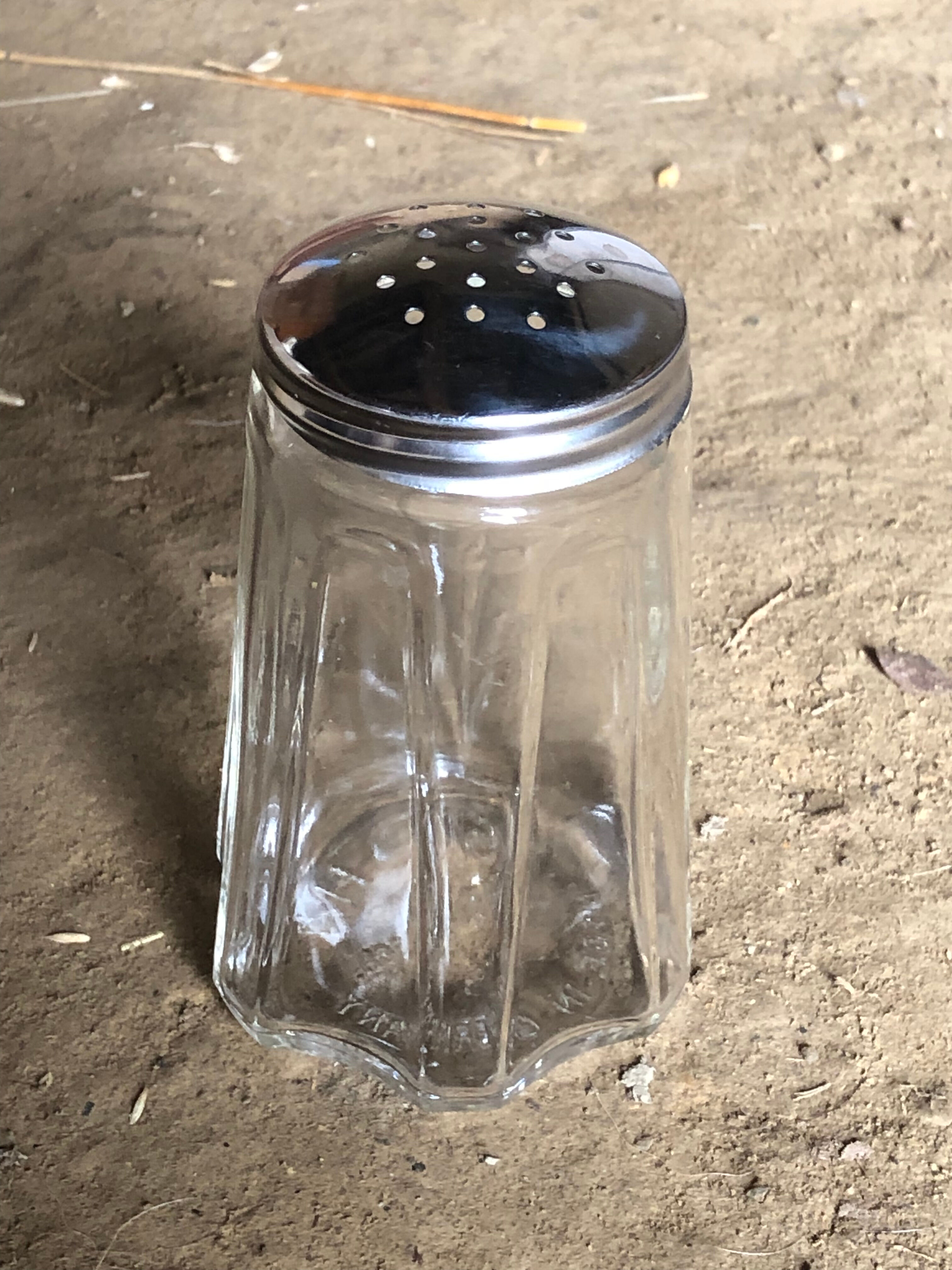 Glass salt shaker