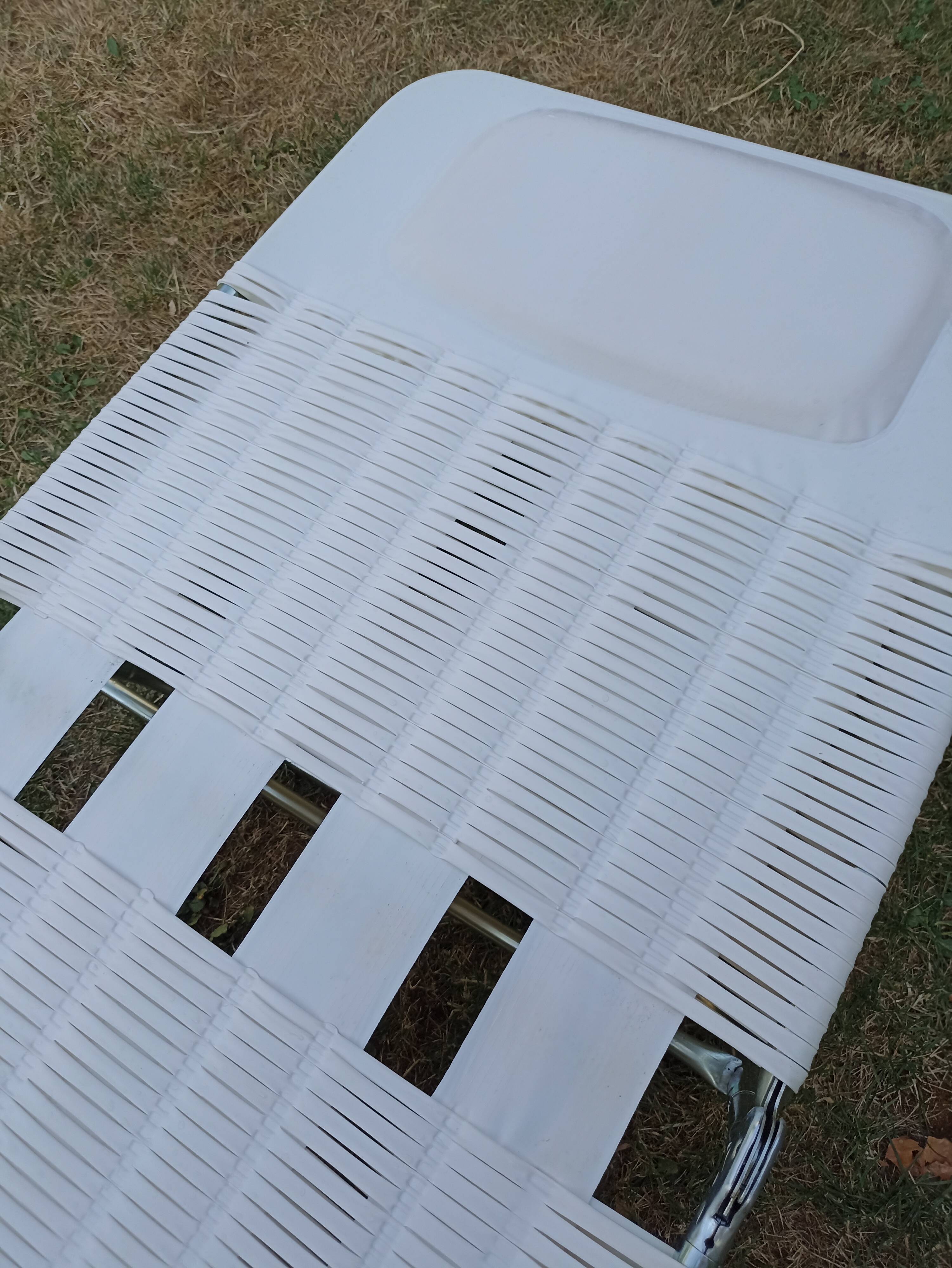 Sunbathing vintage sunbed