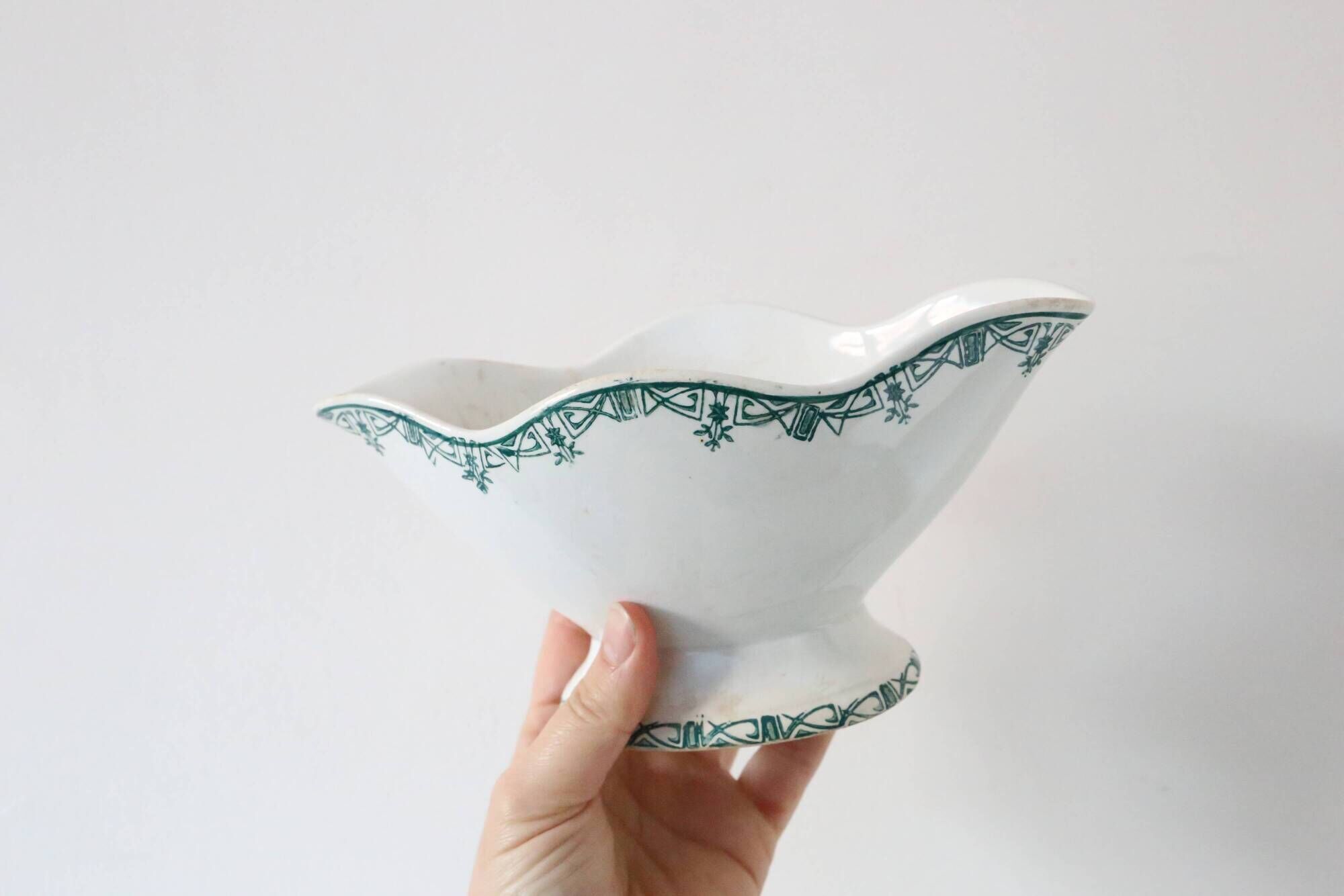 Gravy boat Terre de Fer from the French manufacture Saint Amand, vintage