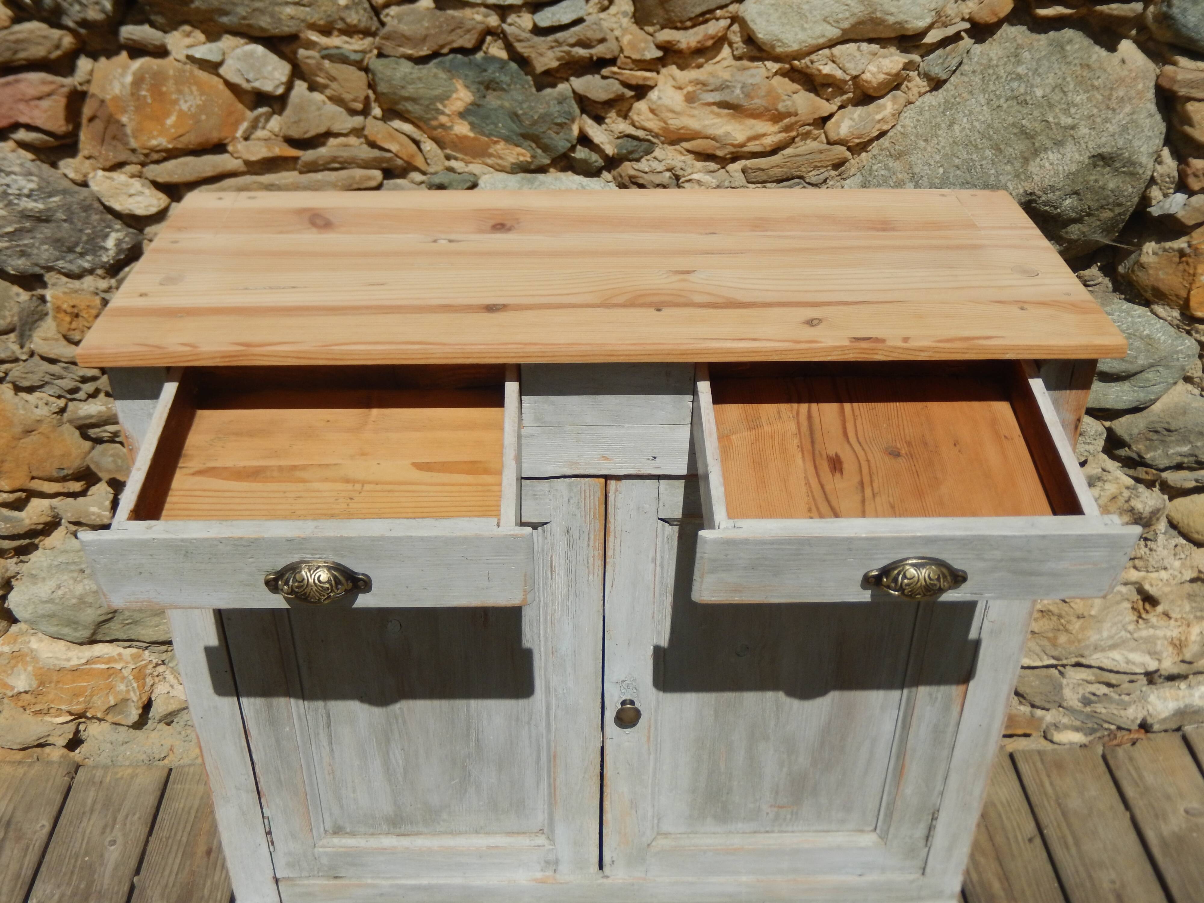 Charming Parisian buffet in patinated fir